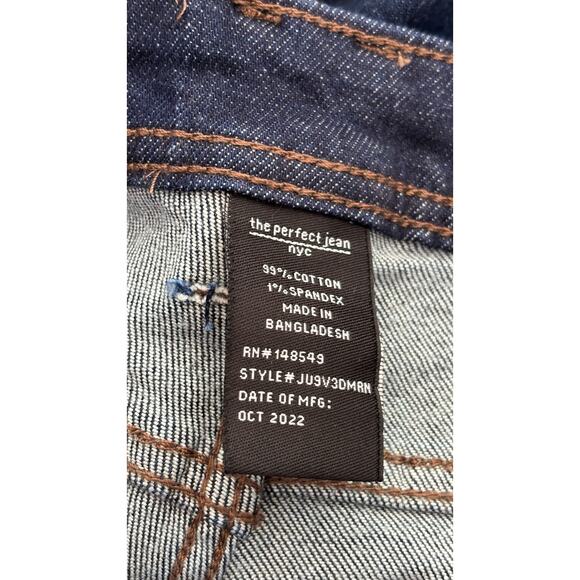 The Perfect Jean NYC Athletic Fit Denim Jeans Men 33x28 Mariner Dark Blue New - Picture 10 of 12